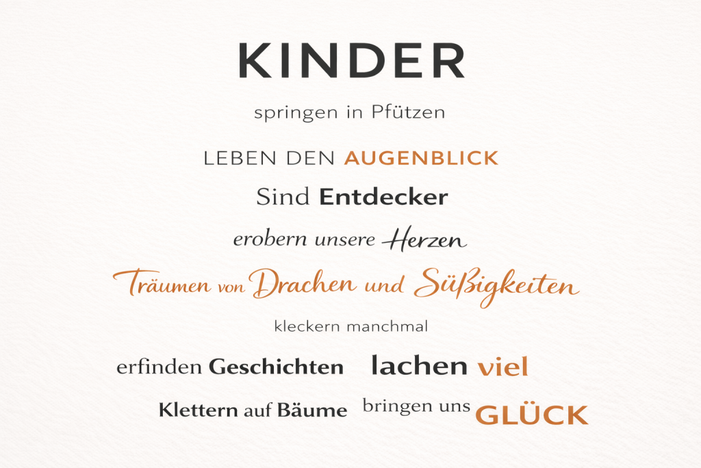 kinder entdecken und bringen glück